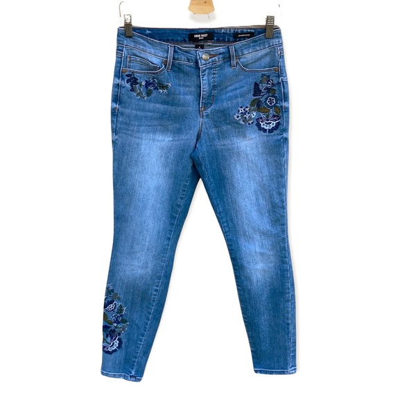 Nine West Gramercy Skinny Jeans Embroidered Bohemian Size 4 - Picture 6 of 15